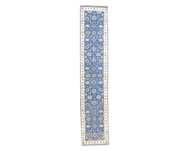 Agra Chobie Kashan Natural-dye  2'6" x 13'7" Hand knotted Wool Rug - w1163