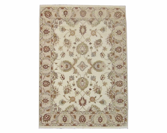 Agra Ziegler Kashan Hand knotted Wool Rug 5'0" X 7'0" - w796