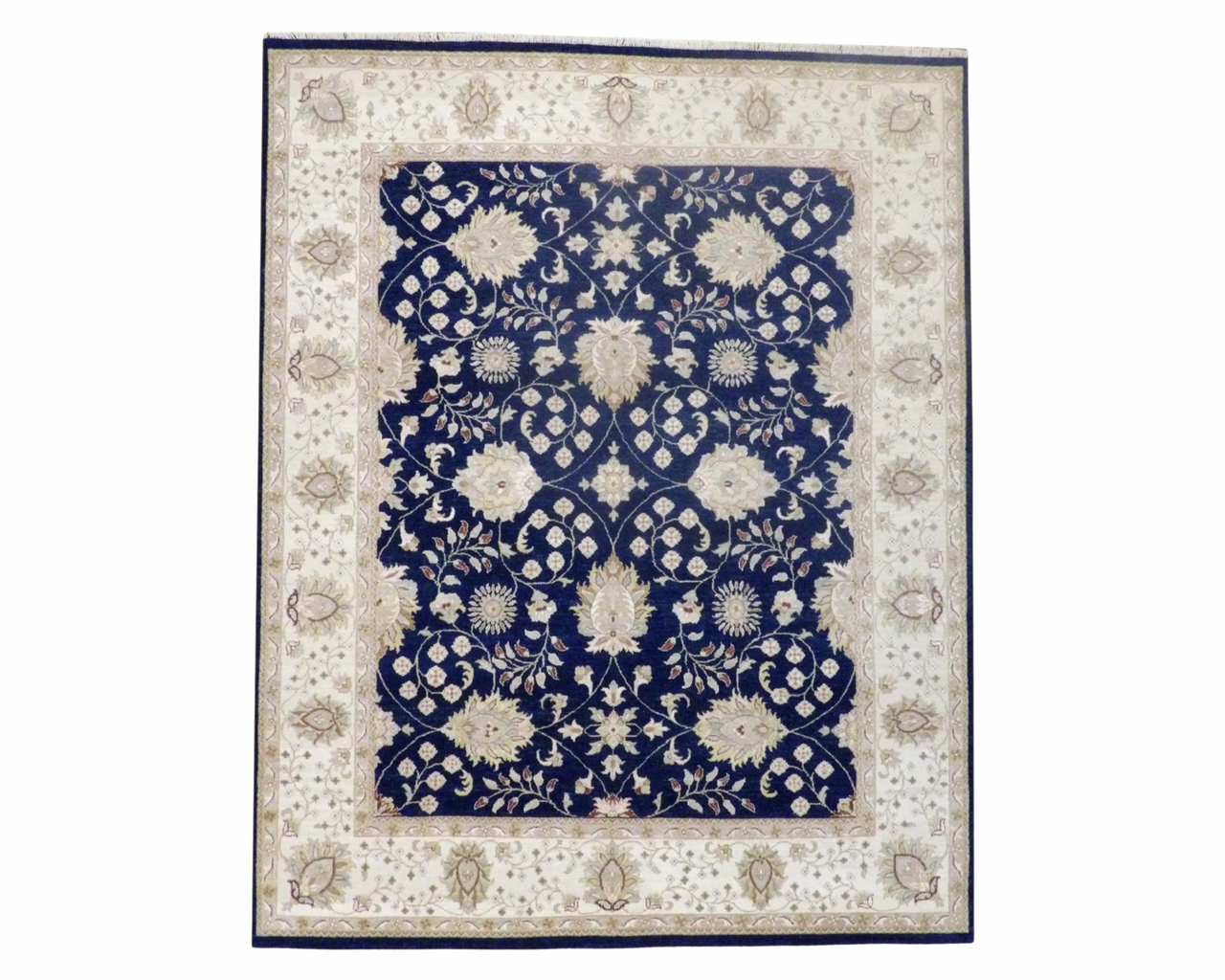 Agra Chobie Antique Wash 8'0" x 10'1" Hand knotted Wool Rug - w997
