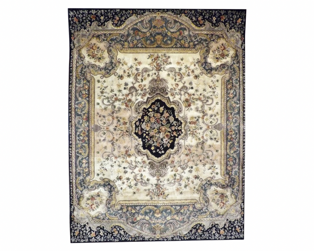 Abusson European Hand knotted Rug 8'10" x 11'10" - con 1