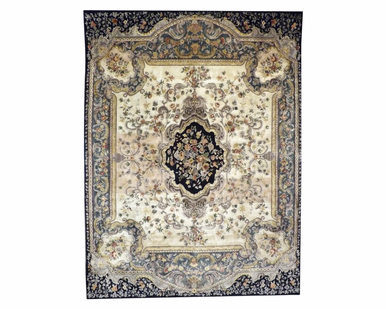 Abusson European Hand knotted Rug 8'10" x 11'10" - con 1