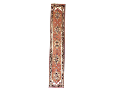 Tribal Heriz Hand knotted Wool Rug 2'6" x13'10"- W801