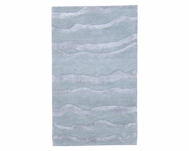 Modern Tibetan Waves Design 3 x 5 Hand knotted Rug - w162