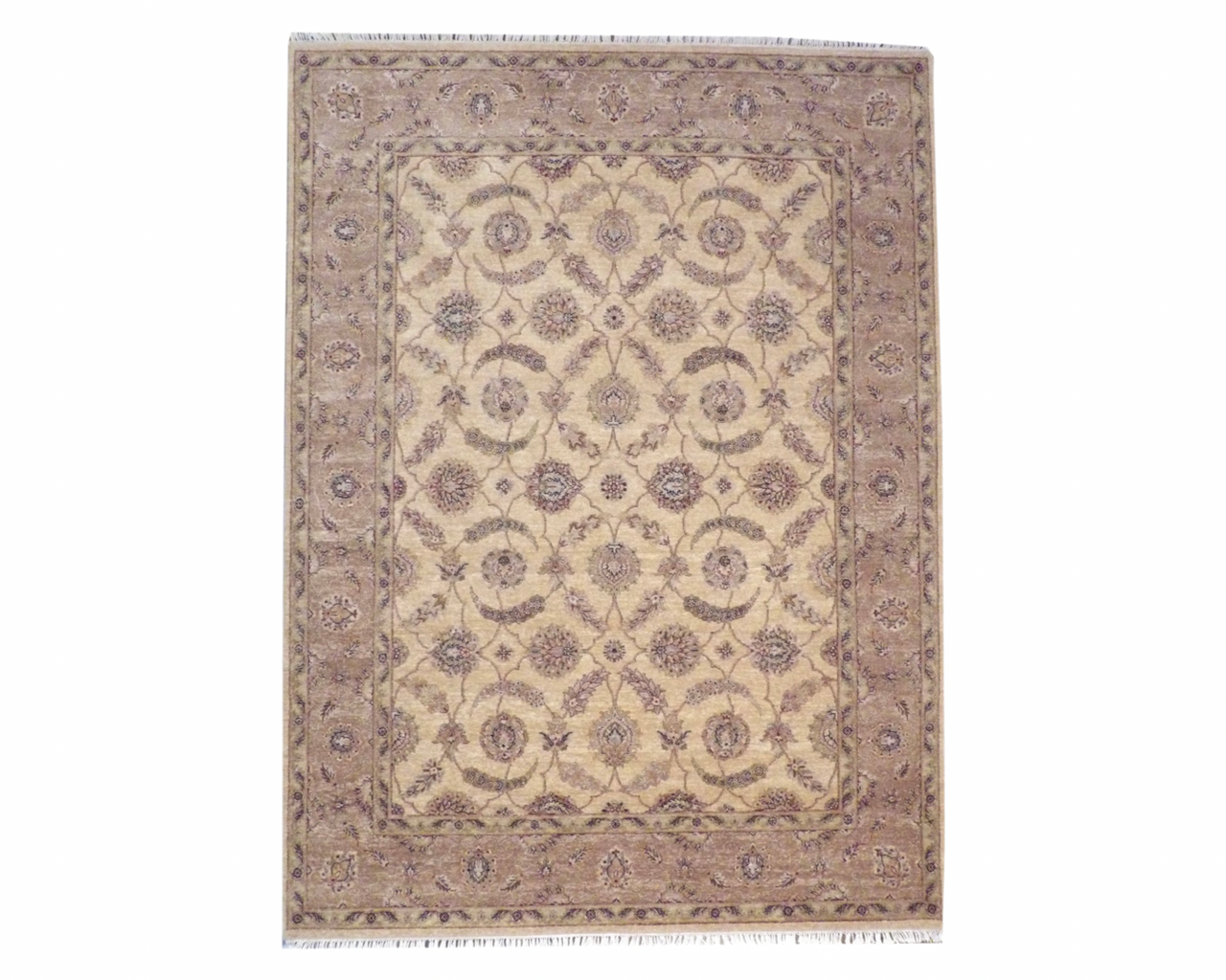 Brown 9'1" x 12'3" Agra Chobie Ziegler Hand knotted Wool Rug - Sku: w256