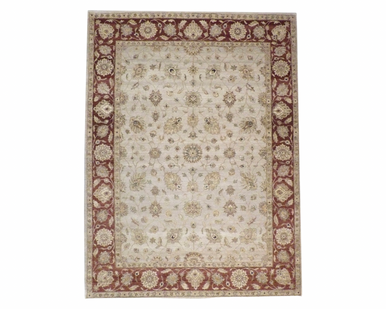 Agra Ziegler Hand knotted Wool Rug 9'0" x 12'0" - w309