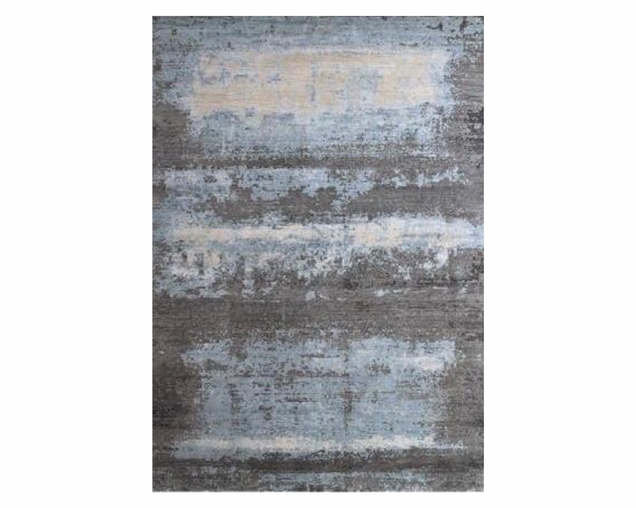 Modern Tibetan Abstract Design 3'0"x5'0" Hand-knotted Rug - w159