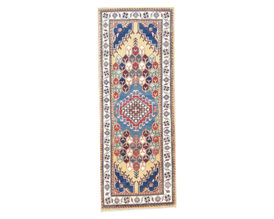 Tribal Kazak Size: 2'6" x 6'0'' Hand-knotted Rug - w219