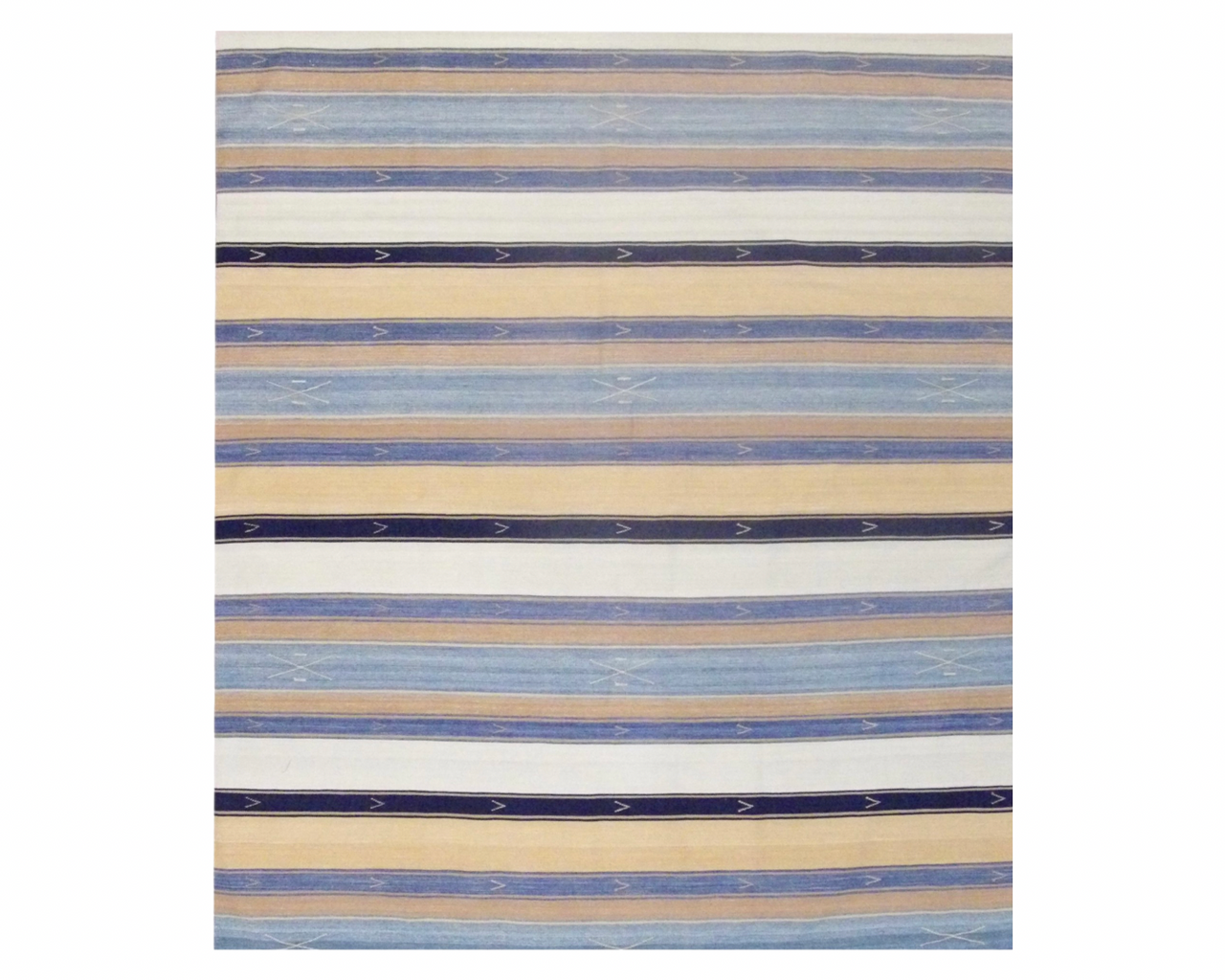 Anatolian Stripe Kilim Southwestern Hand knotted Wool Rug 6'0" x 7'0"- W1109 w1109 physical All Rugs New