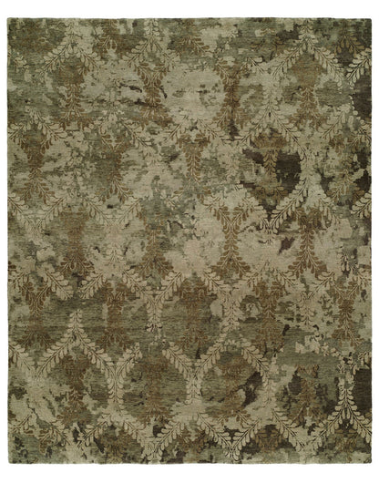 Hand Knotted Wool Ikat Rug KRM7380