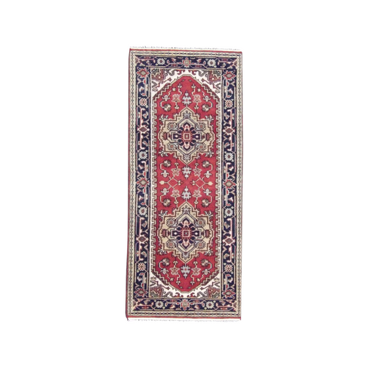 Persian Heriz 2'6" x 6'0'' Hand-knotted Rug - w230