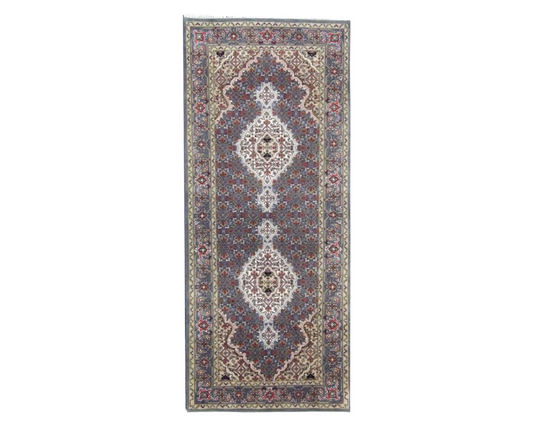 Persian Mahi Tabriz 2'6" x 6'0'' Hand-knotted Rug - w215 w215 physical All Rugs New