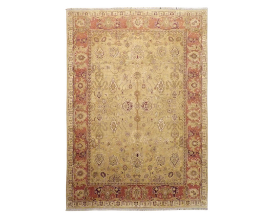 Agra Vintage Ziegler Hand knotted Wool Rug 10'0" x 14'0" - w427