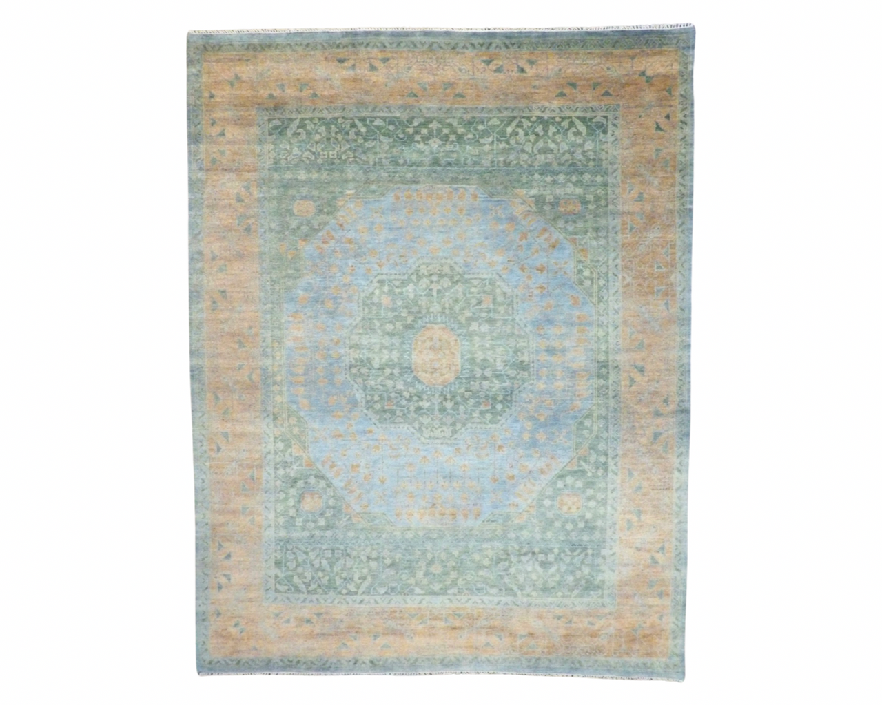 Tribal Mamluk Vege Dye Hand knotted Rug 9 x 12 - W11321
