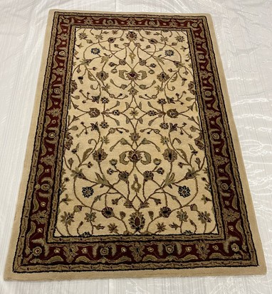 Traditional Wool Hand Knotted Rug Beige 3x5  -EB-13