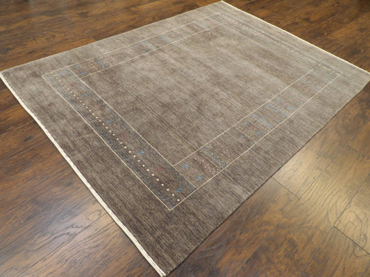 Tribal Modern Gabbeh Natural Dye Hand-Loom 5'0"x8'0" Hand-loom Rug -KHUS-N-1