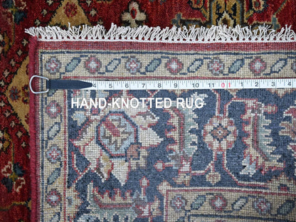 Red 5'0" x 6'10" Traditional Hand knotted Wool Rug - Sku: O010020