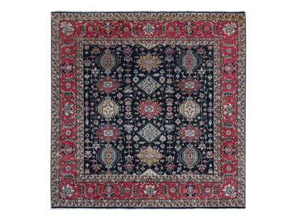 Karajeh Traditional hand-knotted wool rug in Black, 10'0" x 10'2", SKU O010023