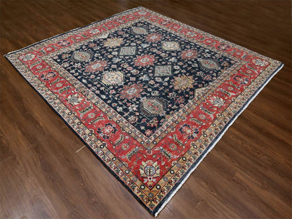 Karajeh Traditional hand-knotted wool rug in Black, 10'0" x 10'2", SKU O010023