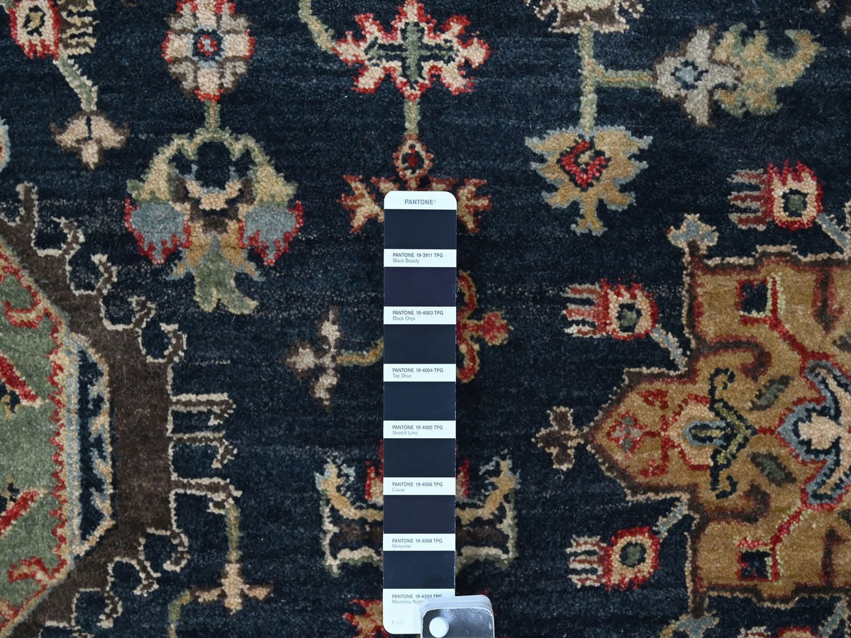 Karajeh Traditional hand-knotted wool rug in Black, 10'0" x 10'2", SKU O010023