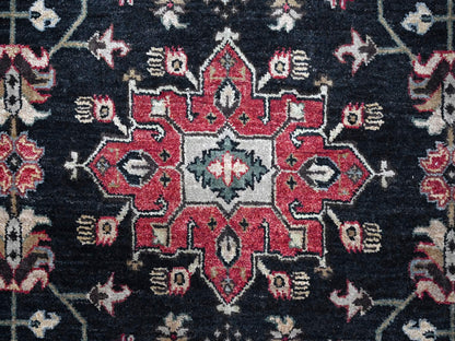 Karajeh Traditional hand-knotted wool rug in Black, 10'0" x 10'2", SKU O010023