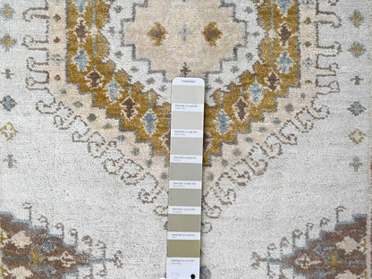 Grey 2'9" x 18'0" Tribal & Geometric Hand knotted Wool Rug - Sku: O010039