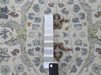 Grey 3'0" x 4'10" Oushak / Peshawar Hand knotted Wool Rug - Sku: O010045