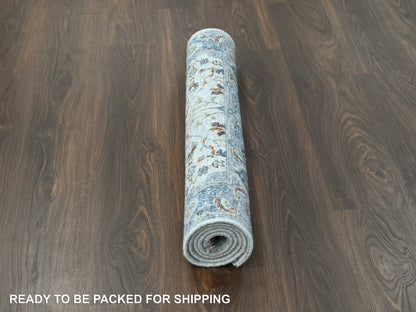 Grey 3'0" x 4'10" Oushak / Peshawar Hand knotted Wool Rug - Sku: O010045