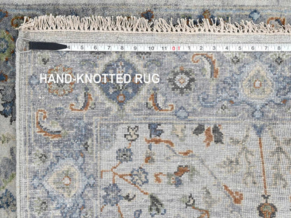 Grey 3'0" x 4'10" Oushak / Peshawar Hand knotted Wool Rug - Sku: O010045