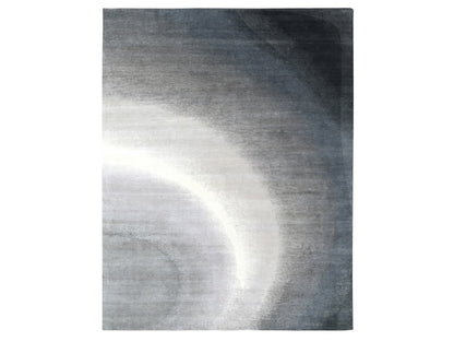Modern / Contemporary hand-knotted wool rug in Gray, 9'0" x 11'10", SKU O010057