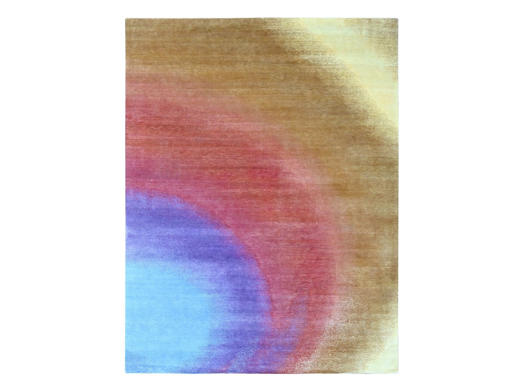 Modern / Contemporary hand-knotted wool rug in Multicolored, 9'0" x 11'10", SKU O010058