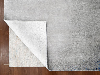Modern / Contemporary hand-knotted wool rug in Blue, 9'0" x 11'10", SKU O010060