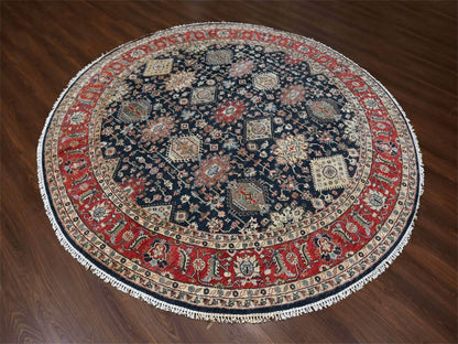 Karajeh Traditional hand-knotted wool rug in Black, 10'0" x 10'0", SKU O010065