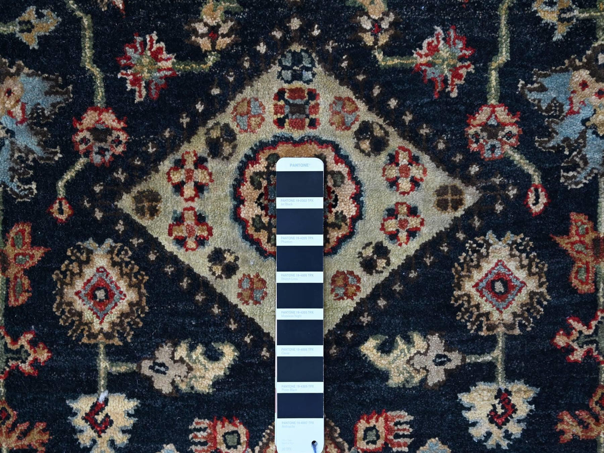 Karajeh Traditional hand-knotted wool rug in Black, 10'0" x 10'0", SKU O010065