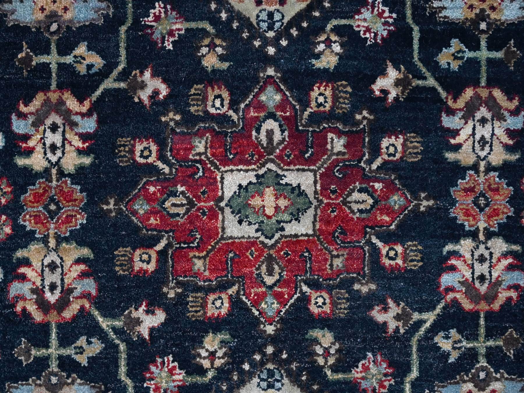 Karajeh Traditional hand-knotted wool rug in Black, 10'0" x 10'0", SKU O010065