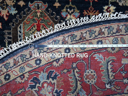 Karajeh Traditional hand-knotted wool rug in Black, 10'0" x 10'0", SKU O010065