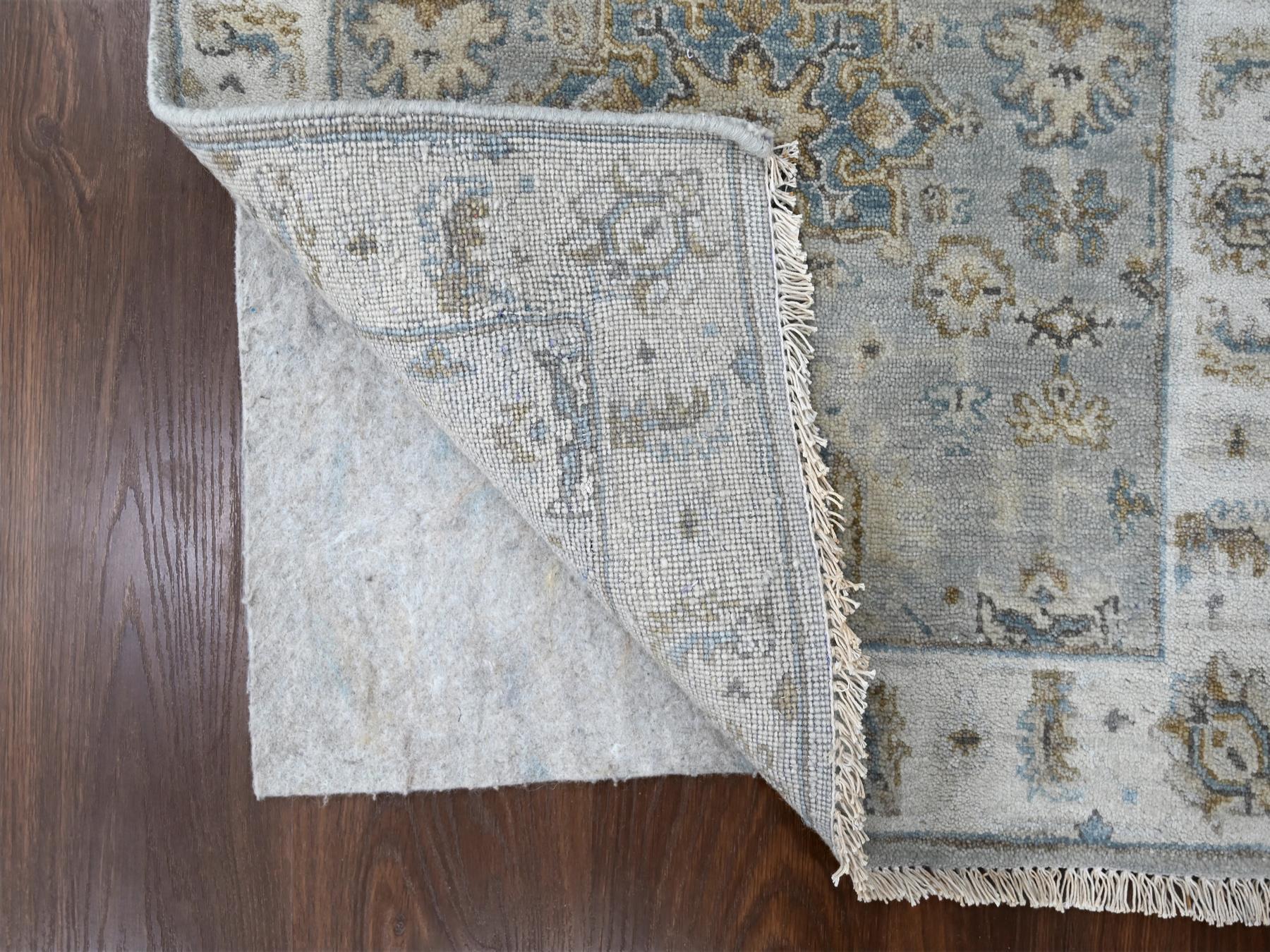 Karajeh Traditional hand-knotted wool runner in Gray, 2'6" x 18'0", SKU O010075
