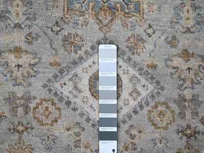 Karajeh Traditional hand-knotted wool runner in Gray, 2'6" x 18'0", SKU O010075