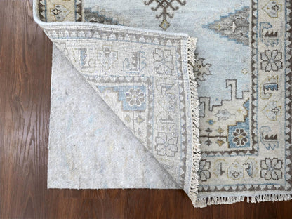 Grey 2'9" x 21'9" Tribal & Geometric Hand knotted Wool Rug - Sku: O010077