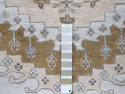 Tribal hand-knotted wool rug in Gray, 12'0" x 14'8", SKU O010078