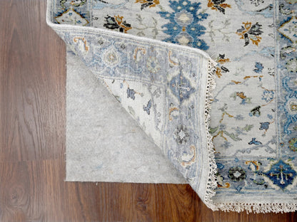 Grey 2'5" x 7'9" Oushak / Peshawar Hand knotted Wool Rug - Sku: O010088