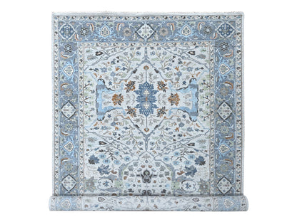 Grey 8'10" x 16'0" Oushak / Peshawar Hand knotted Wool Rug - Sku: O010092