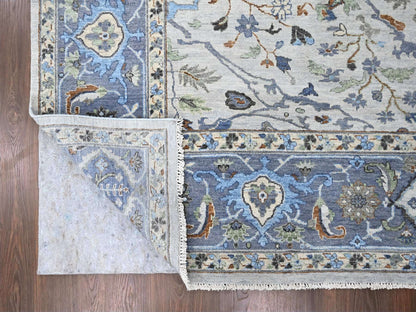 Grey 8'10" x 16'0" Oushak / Peshawar Hand knotted Wool Rug - Sku: O010092
