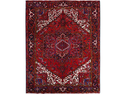 Red 8'7" x 10'10" Traditional Hand knotted Wool Rug - Sku: O0100