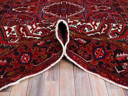 Red 8'7" x 10'10" Traditional Hand knotted Wool Rug - Sku: O0100