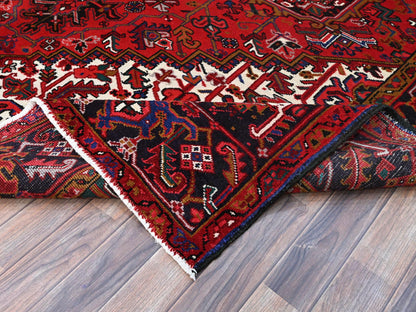 Red 8'7" x 10'10" Traditional Hand knotted Wool Rug - Sku: O0100
