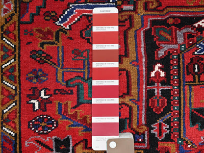 Red 8'7" x 10'10" Traditional Hand knotted Wool Rug - Sku: O0100