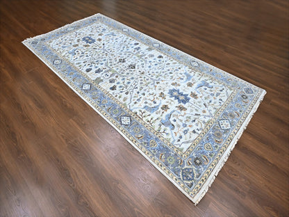 Grey 5'9" x 11'10" Oushak / Peshawar Hand knotted Wool Rug - Sku: O010108