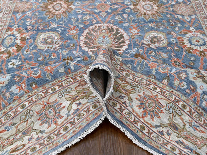 Sultanabad Oushak / Peshawar hand-knotted wool rug in Blue, 7'10" x 9'8", SKU O010120