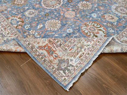 Sultanabad Oushak / Peshawar hand-knotted wool rug in Blue, 7'10" x 9'8", SKU O010120