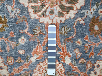 Sultanabad Oushak / Peshawar hand-knotted wool rug in Blue, 7'10" x 9'8", SKU O010120